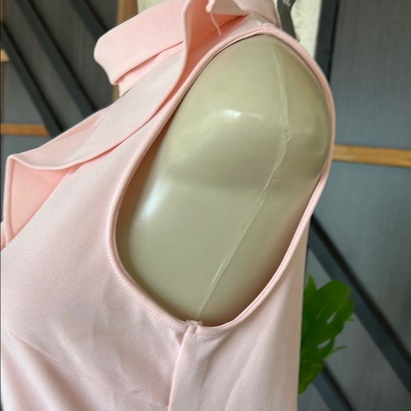 🩷Spense Pink Ruffled Halter Mini Dress size 8 New - Picture 4 of 10